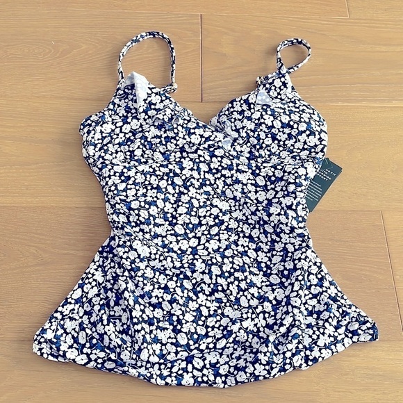 NWT Ralph Lauren Ditzy Underwire Lingerie Ruffle Tankini Swim Top - Picture 4 of 5